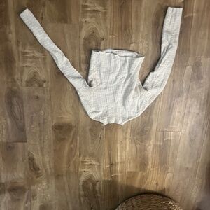 UO ribbed cream turtle neck long sleeve